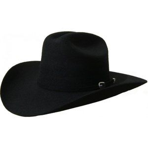 NWOT 100% Wool Felt Black Cowboy Hat